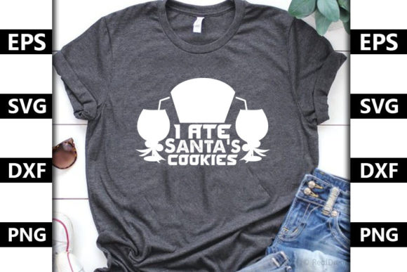 Christmas Quote SVG Design, I Ate Santa’s Cookies
