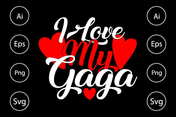 I Love My Gaga: A Typography Design Worth Stitching Into Projects