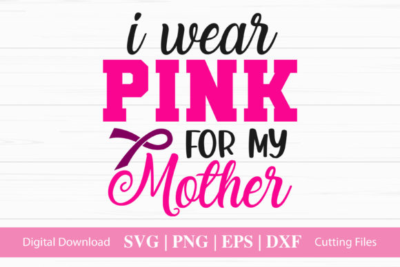 I Wear Pink for My Mother — A Heartfelt Embroidery Design