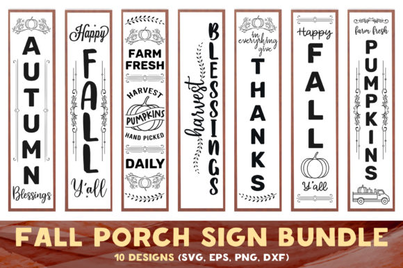 Review of Fall Porch Vertical Sign Bundle for Real Embroidery Projects