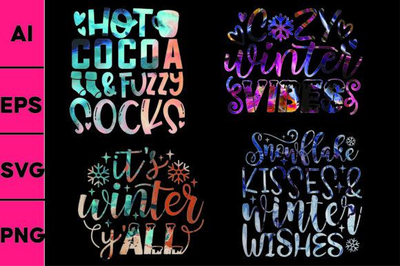 Winter Typography Quote SVG Bundle-4in1 Review